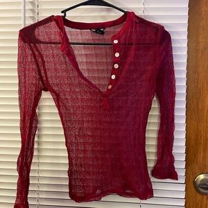 GUESS JEANS sheer top size XS